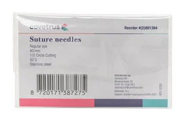 Covetrus Agujas Sutura 1-2 Corte Sz 5 60 mm Ojo Regular Acero Endurecido 12 Unidades
